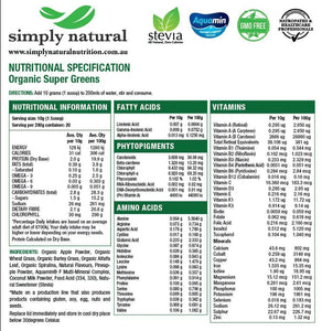 Super Greens + Apple - Simply Natural Nutrition